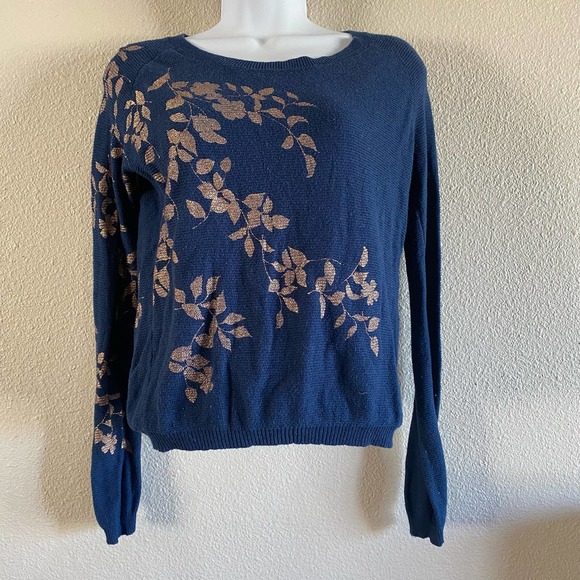 Anthropologie Sweaters - Womens Knitted & Knotted Anthropologie Falling Leaves Sweater